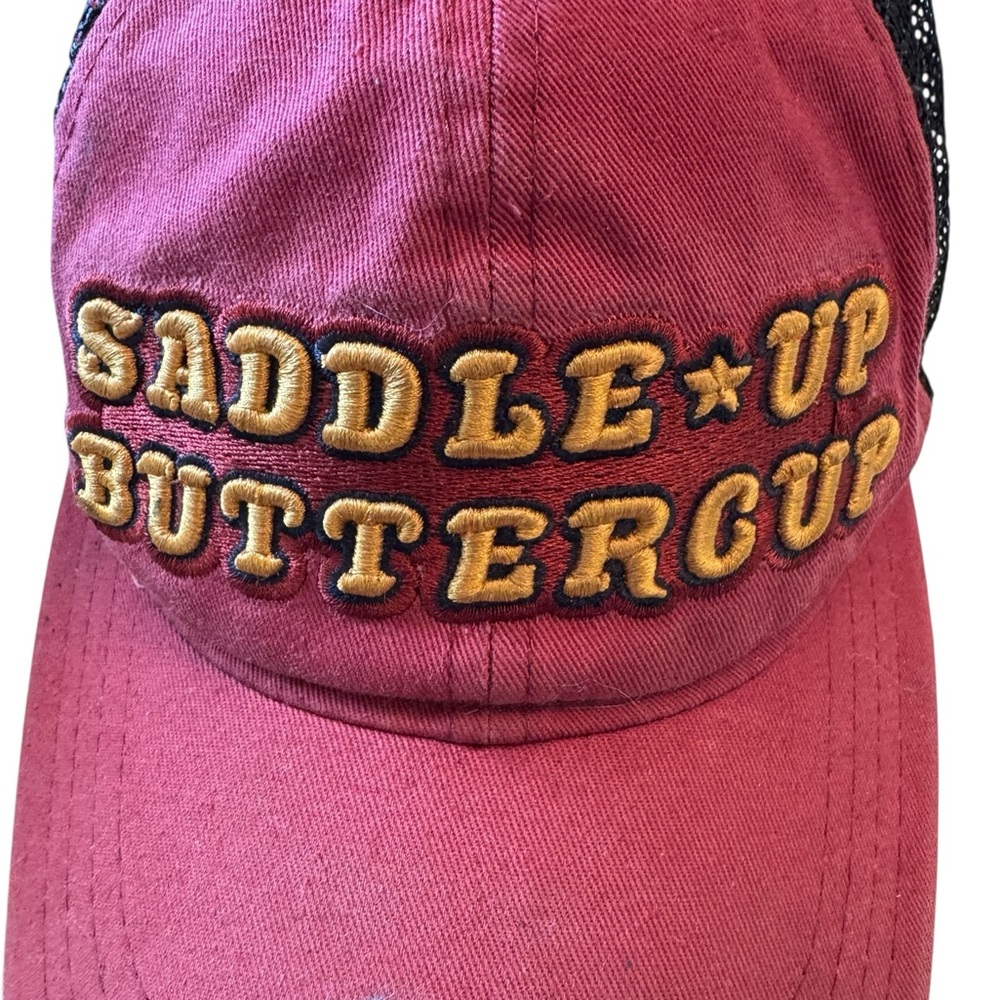 Red Saddle Up Buttercup Country Miranda Lambert Idyllwind  Baseball Hat Cap - Picture 2 of 6